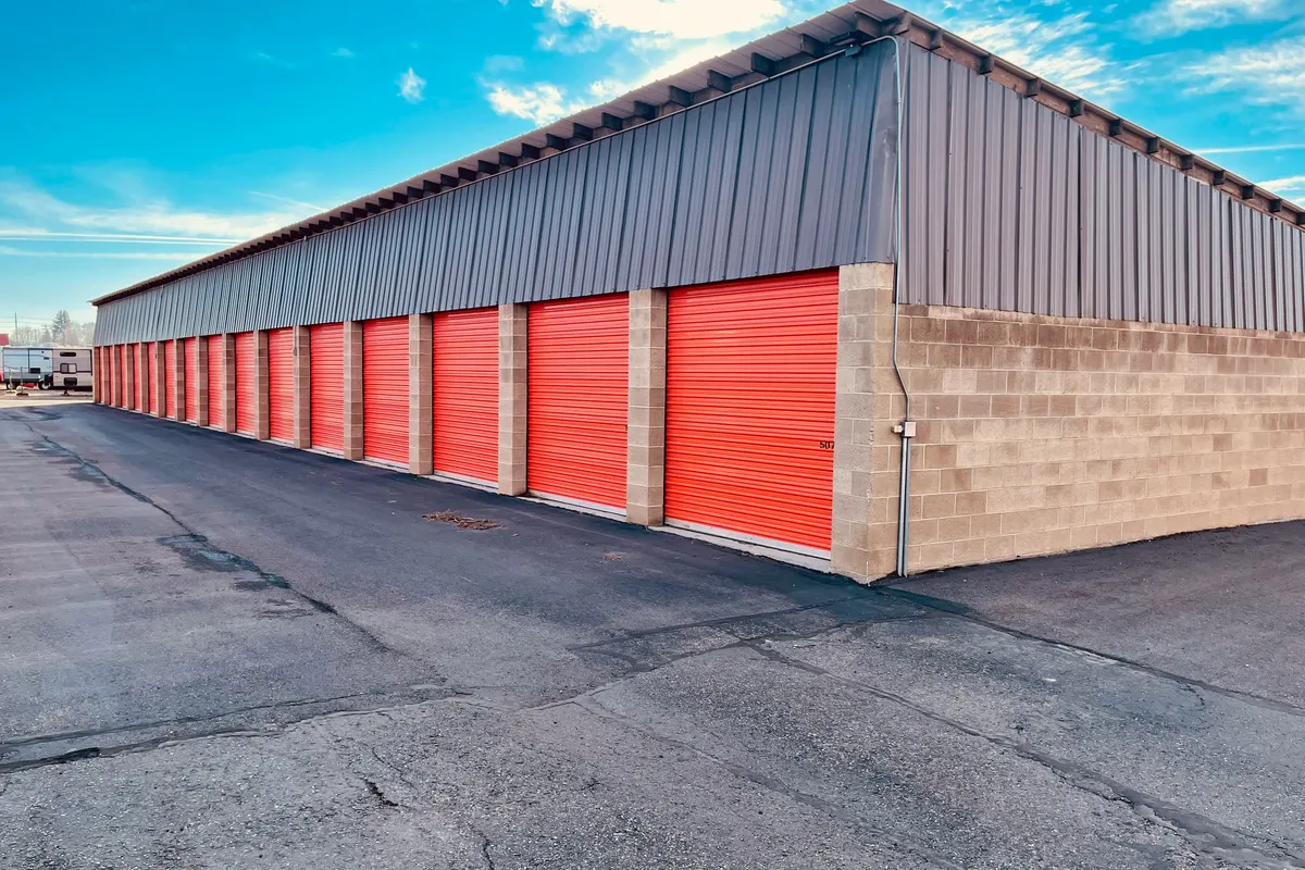 Representative self-storage facility with exterior-access units